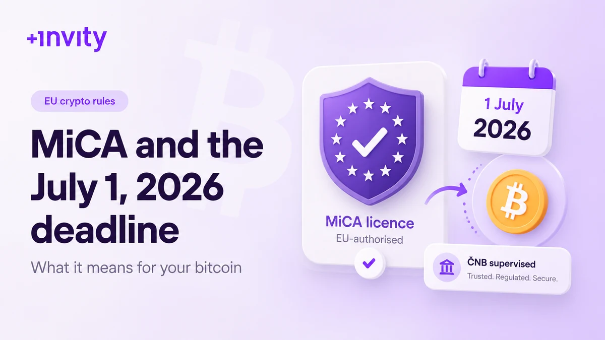 MiCA e la scadenza del 1° luglio 2026: cosa significa per il tuo bitcoin