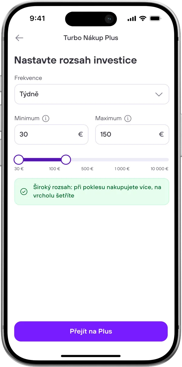 Nastavte frekvenci a rozsah.